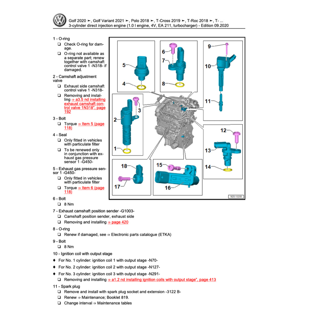 VW T-ROC A11 2017+ Full Manual Set – Repair & Maintenance Manual