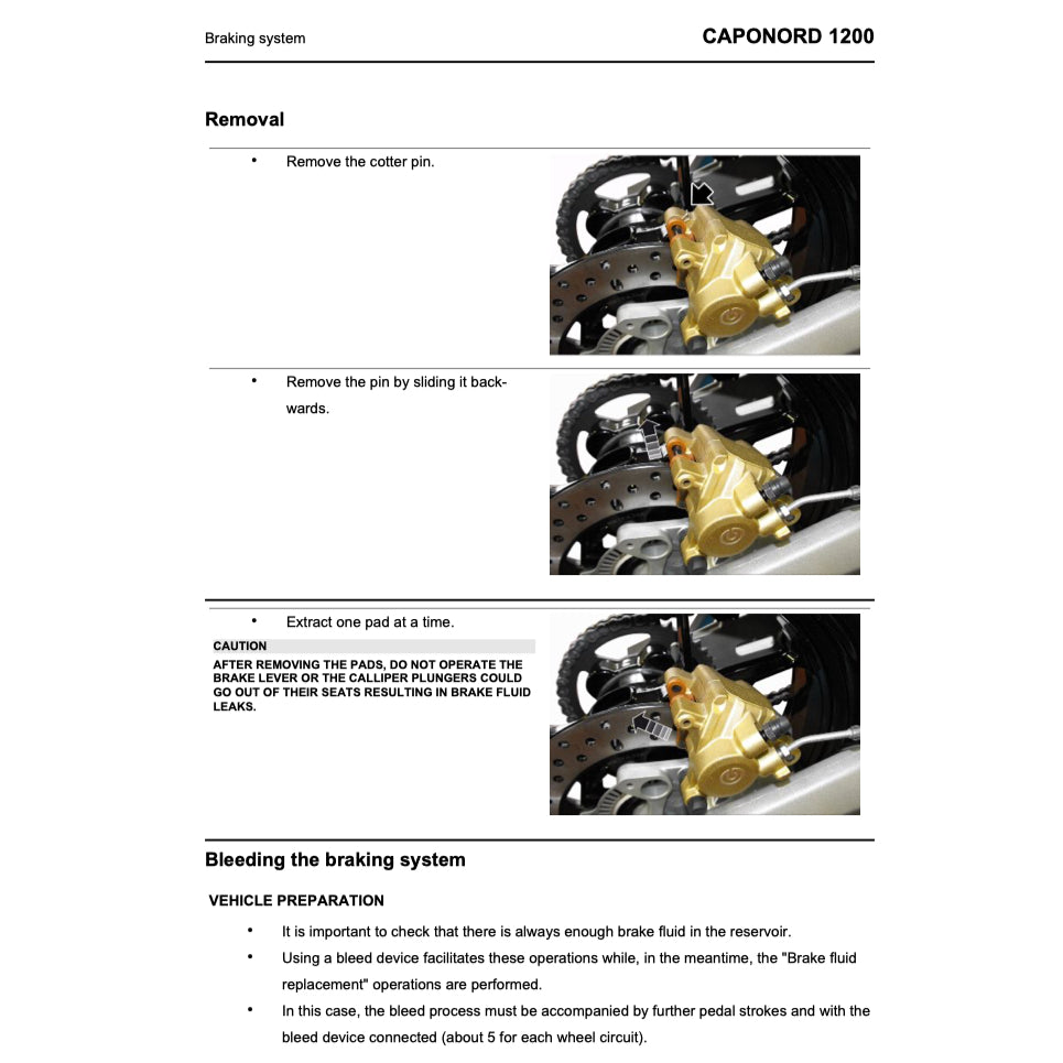 APRILIA CAPONORD 1200 2013-2018 Full Manual Set – Repair & Maintenance Manual and Spare Parts Catalog and User Handbook