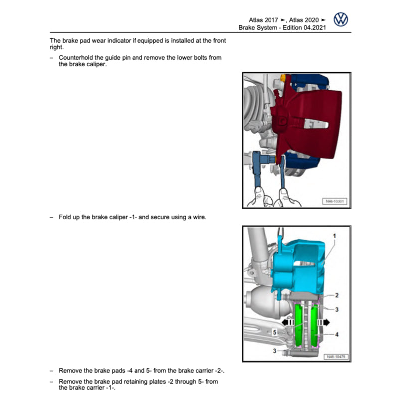VW ATLAS 2O17-2024 Full Manual Set – Repair & Maintenance Manual