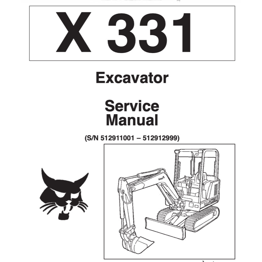 BOBCAT LOADER / EXCAVATOR SERVICE MANUAL