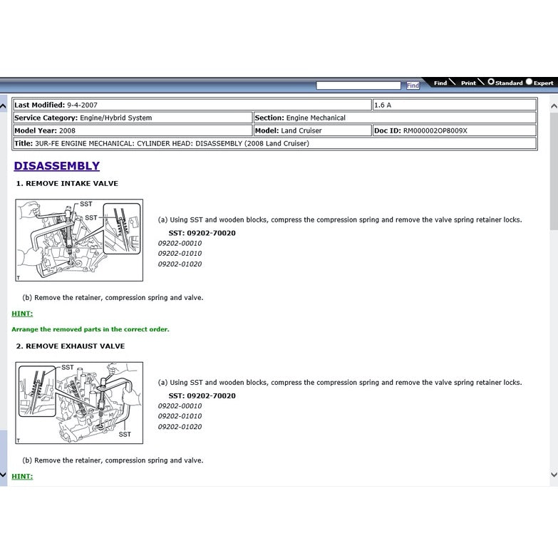 TOYOTA LAND CRUISER J200 2008-2021 Full Manual Set – Repair & Maintenance Manual