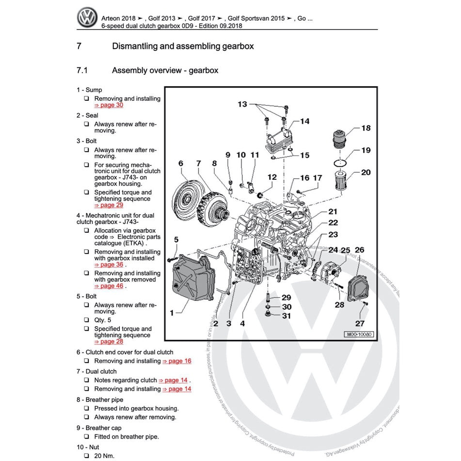 VW POLO MK6 AW 2018+ Full Manual Set – Repair & Maintenance Manual