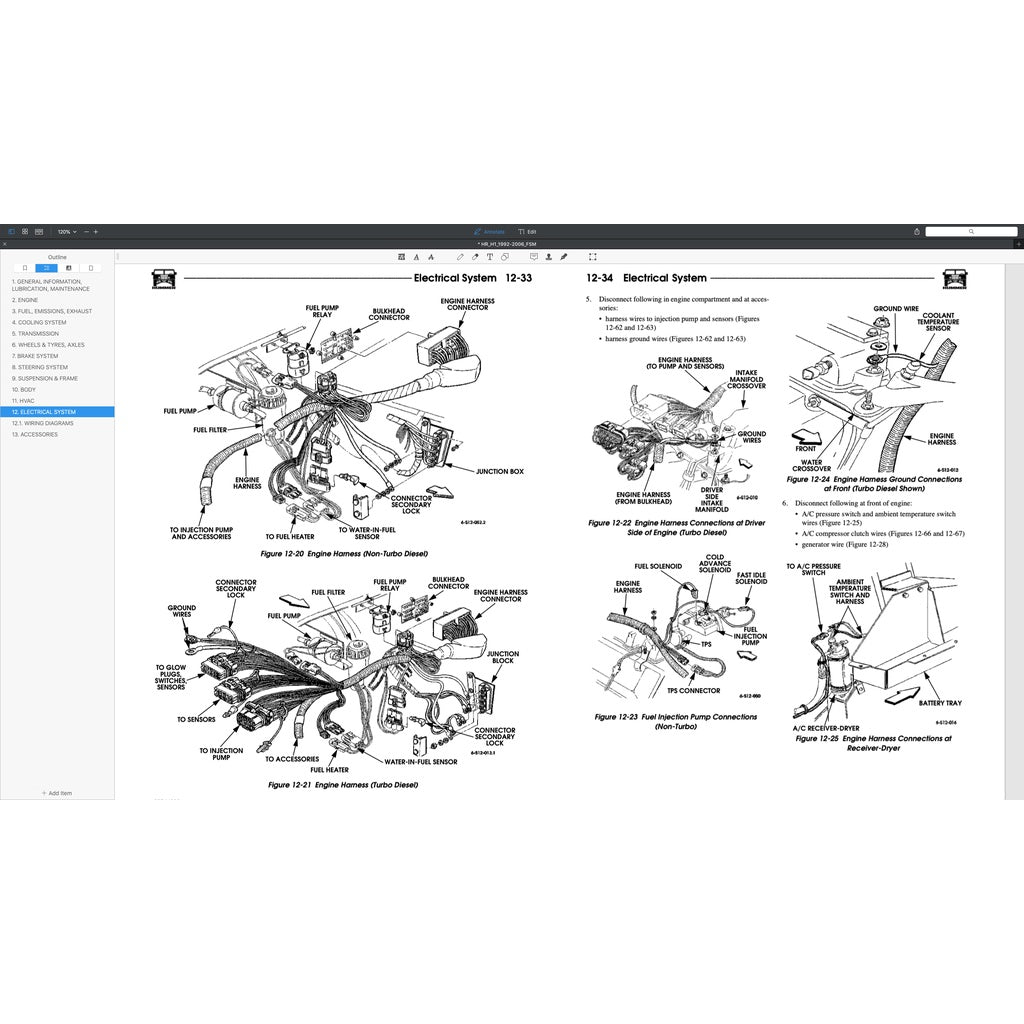HUMMER H1 1992-2006 Full Manual Set – Repair & Maintenance Manual