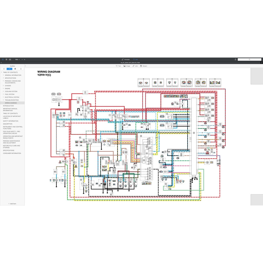 YAMAHA YZF-R1 2009-2011 Full Manual Set – Repair & Maintenance Manual and Spare Parts Catalog and User Handbook