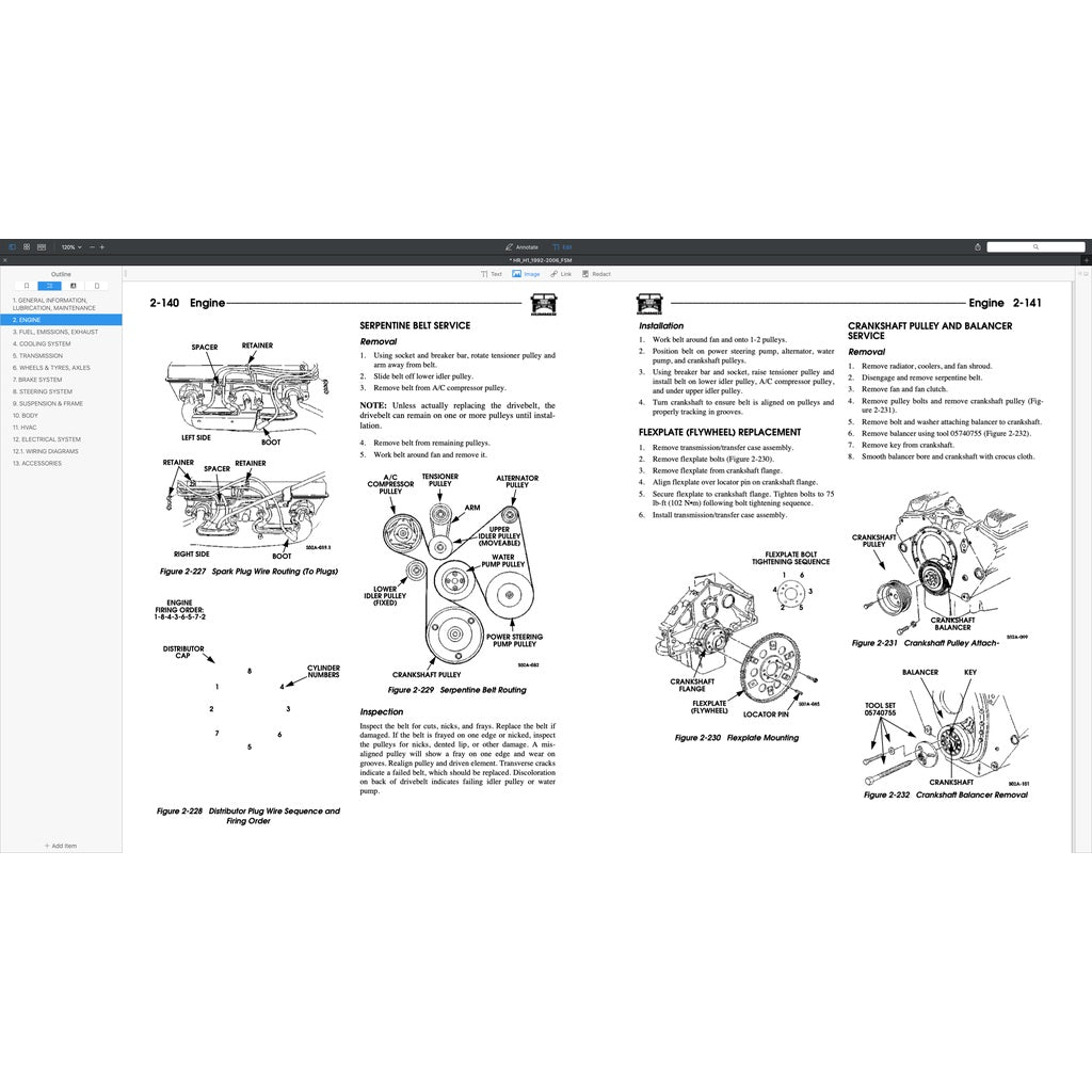 HUMMER H1 1992-2006 Full Manual Set – Repair & Maintenance Manual