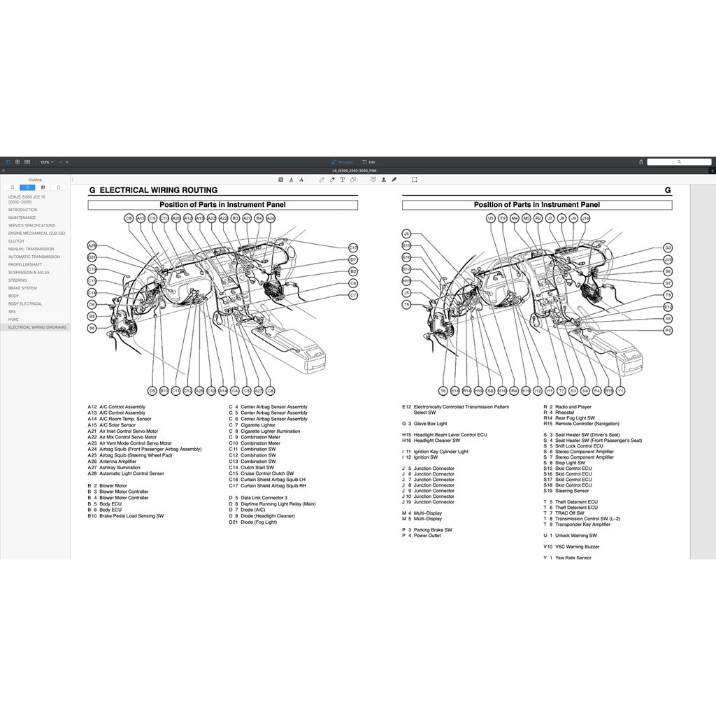 LEXUS IS300 2002-2005 Full Manual Set – Repair & Maintenance Manual
