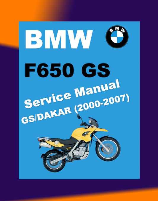 BMW F650GS / DAKAR 2000-2007 Full Manual Set – Repair & Maintenance Manual and RIDER'S MANUAL