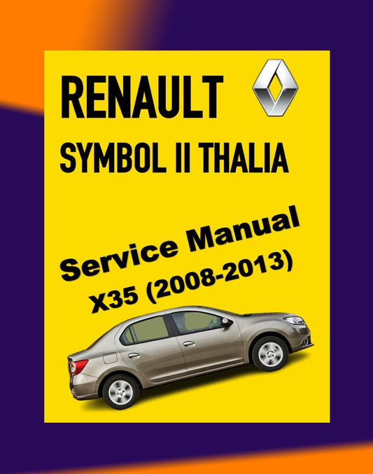 RENAULT SYMBOL 2 THALIA 2008-2013 Full Manual Set – Repair & Maintenance Manual