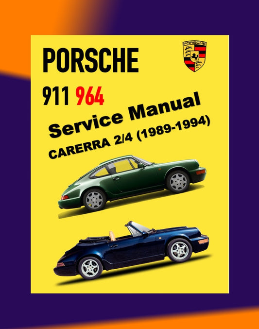 PORSCHE 911 964 CARRERA 2/4 1989-1994 Full Manual Set – Repair & Maintenance Manual and Spare Parts Catalog