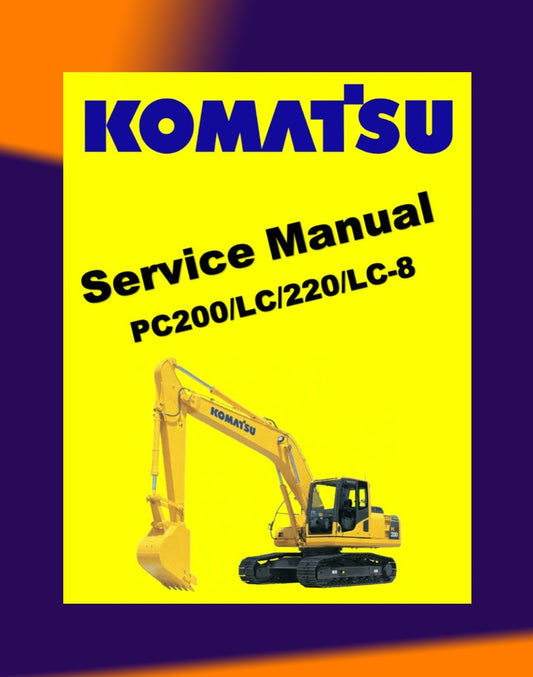 KOMATSU PC200/210/220/25 LC-6 Workshop Repair Manual and Parts Book