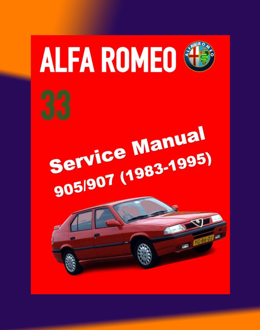 ALFA ROMEO 33 TYPE 905/907 1983-1995 Full Manual Set – Repair & Maintenance Manual
