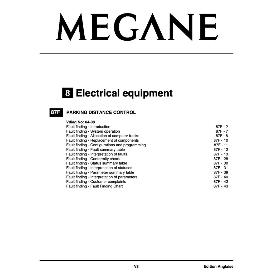 RENAULT MEGANE II X84 2003-2009 Full Manual Set – Repair & Maintenance Manual