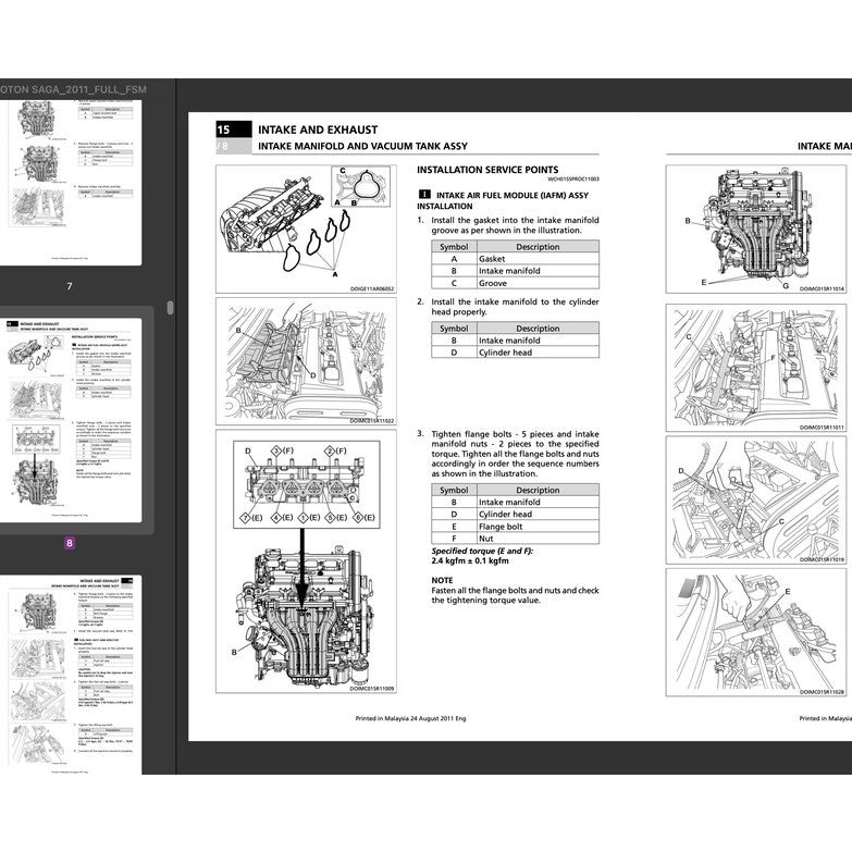 PROTON SAGA FLX 2011-2016 Full Manual Set – Repair & Maintenance Manual