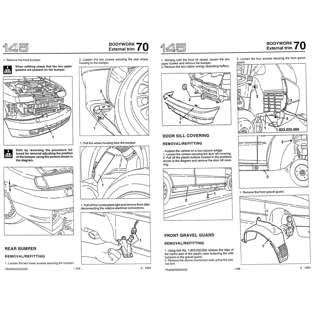 ALFA ROMEO 145-146 TYPE 930 A/B 1995-2003 Full Manual Set – Repair & Maintenance Manual