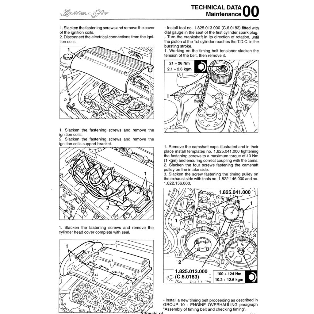 ALFA ROMEO SPIDER & GTV TYPE 916 1995-2006 Full Manual Set – FACTORY Repair & Maintenance Manual