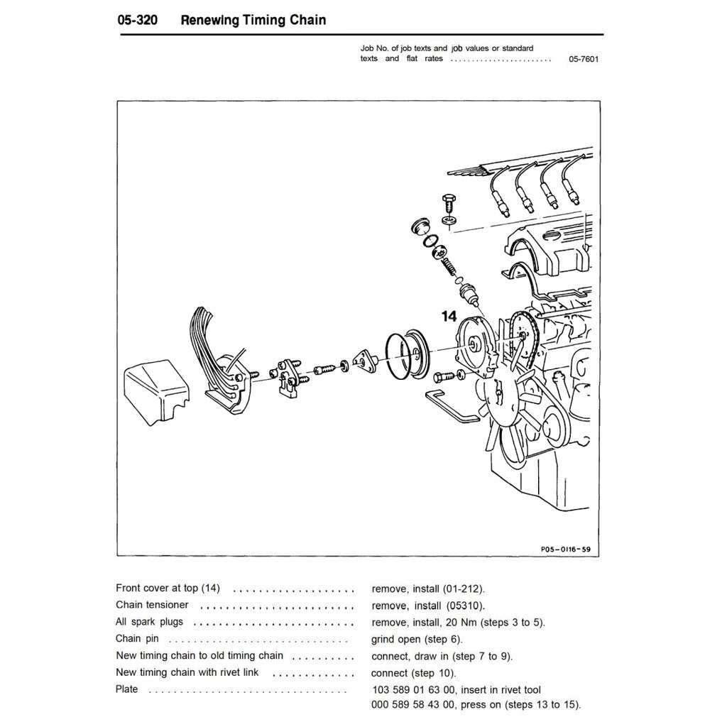 MERCEDES-BENZ ENGINE M103 E 2.6L-3.0L 1984-1997 Full Manual Set – Repair & Maintenance Manual