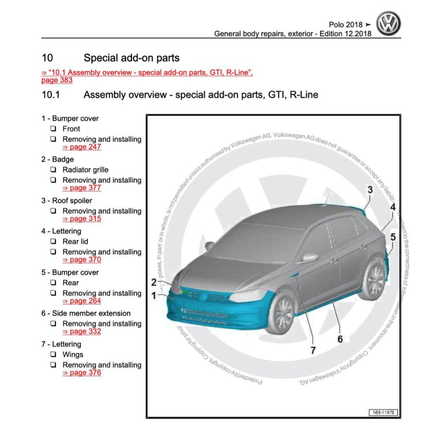 VW POLO MK6 AW 2018+ Full Manual Set – Repair & Maintenance Manual