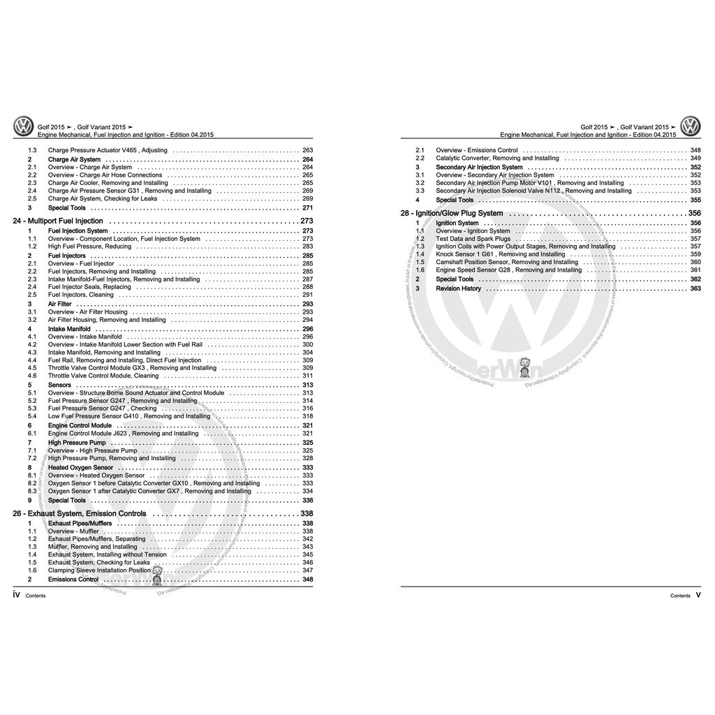 VW GOLF MK7 2013-2020 Full Manual Set – SERVICE REPAIR WORKSHOP MANUAL