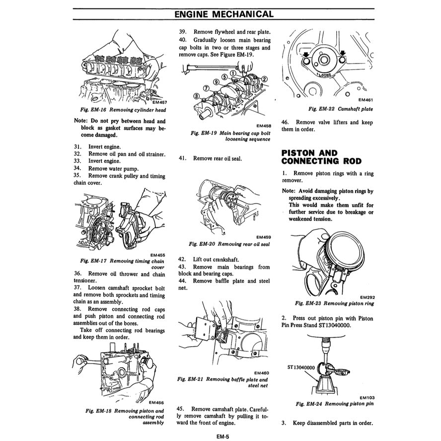 DATSUN SUNNY 120/130/140Y B210 1973-1977 Full Manual Set – Repair & Maintenance Manual