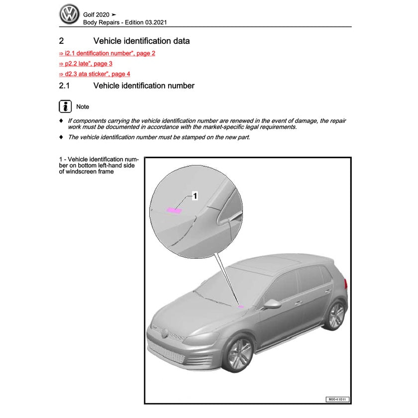 VW GOLF MK8 2020-2023 Full Manual Set – Repair & Maintenance Manual