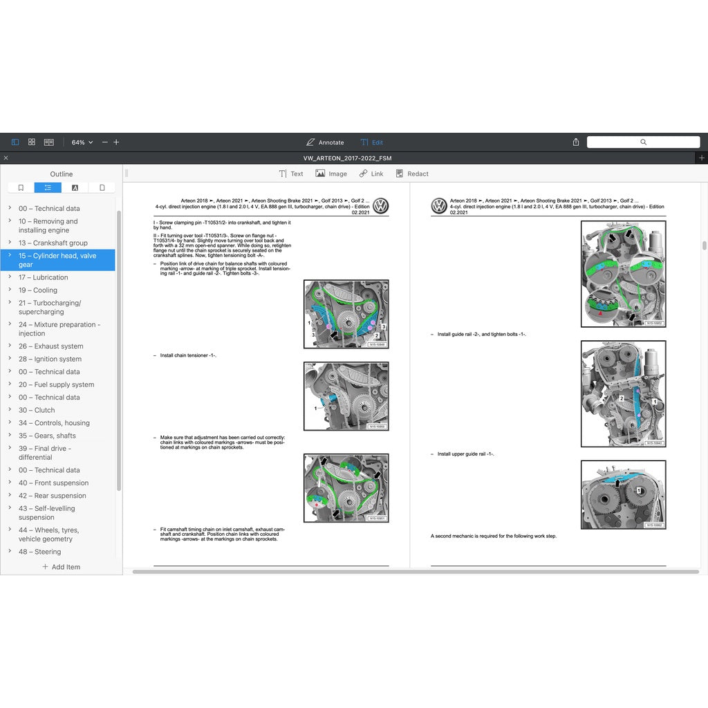 VW ARTEON 2017-2022 Full Manual Set – Repair & Maintenance Manual
