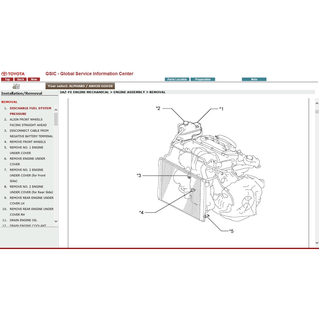TOYOTA ALPHARD / VELLFIRE ANH20/GGH20 2008-2015 Full Manual Set – Repair & Maintenance Manual