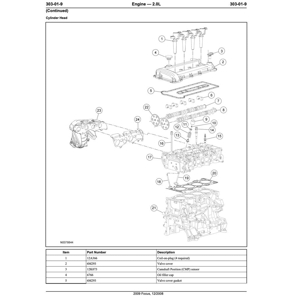 FORD DURATEC 2.0L ENGINE WORKSHOP MANUAL