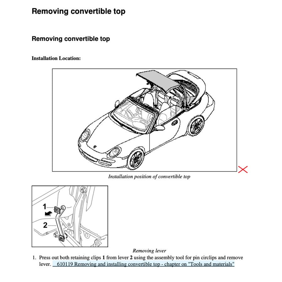 PORSCHE 911 997 2004-2013 Full Manual Set – CONVERTIBLE TOP/ TARGA TOP SERVICE REPAIR MANUAL