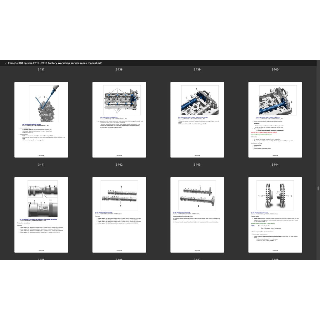 PORSCHE 911 991.1 2011-2016 Full Manual Set – Repair & Maintenance Manual and Spare Parts Catalog