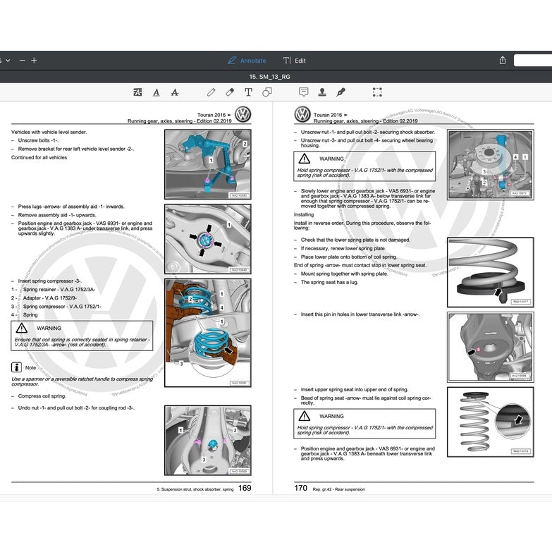 VW TOURAN II 5T 2016-2020 Full Manual Set – Repair & Maintenance Manual
