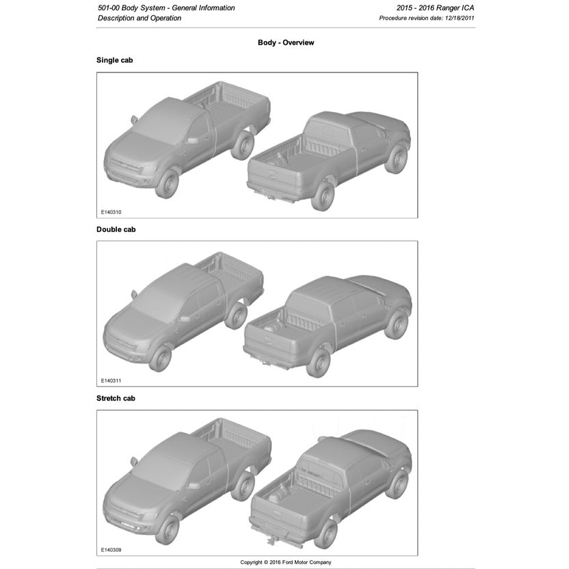 FORD RANGER T6 PX MKII 2015-2018 Full Manual Set – Repair & Maintenance Manual