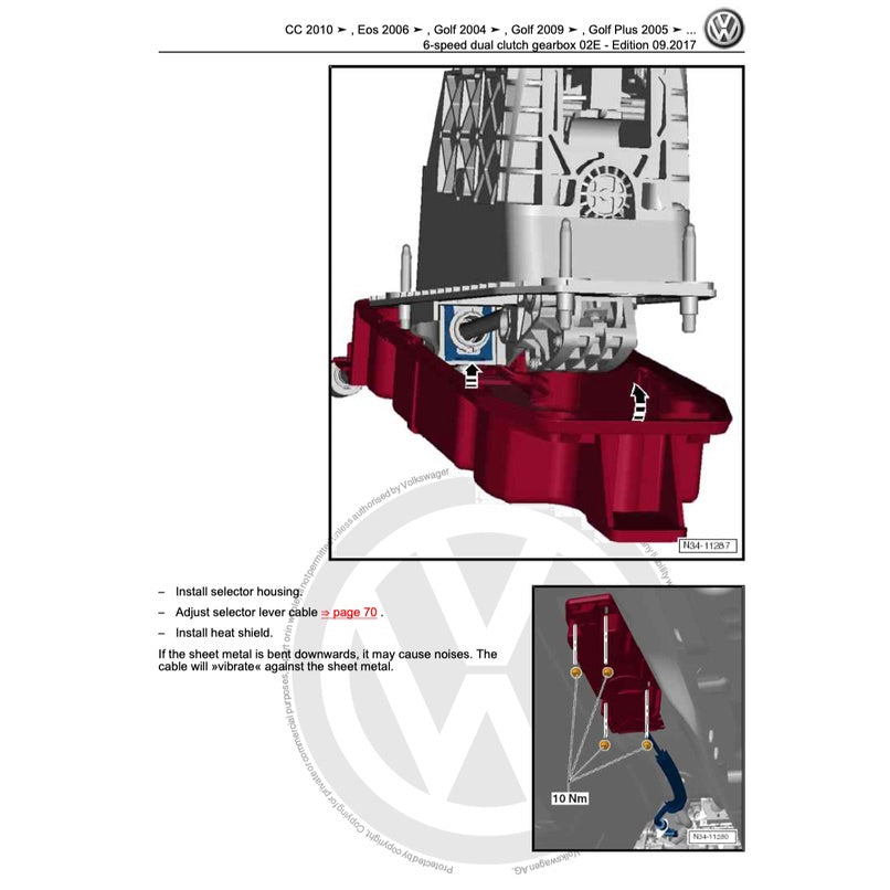 VW SHARAN 7N 2011-2020 Full Manual Set – Repair & Maintenance Manual