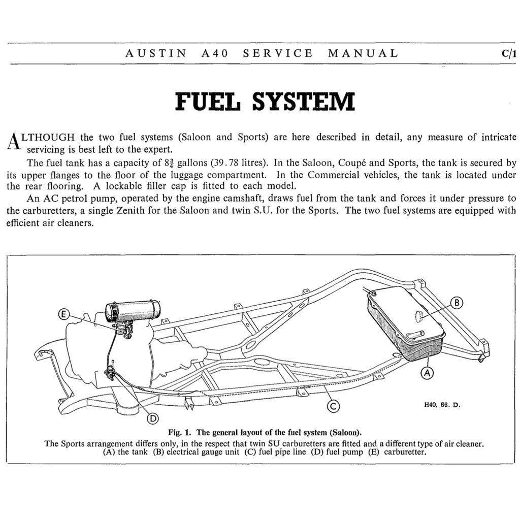 [CLASSIC] AUSTIN A40 1947-1967 Full Manual Set – Repair & Maintenance Manual