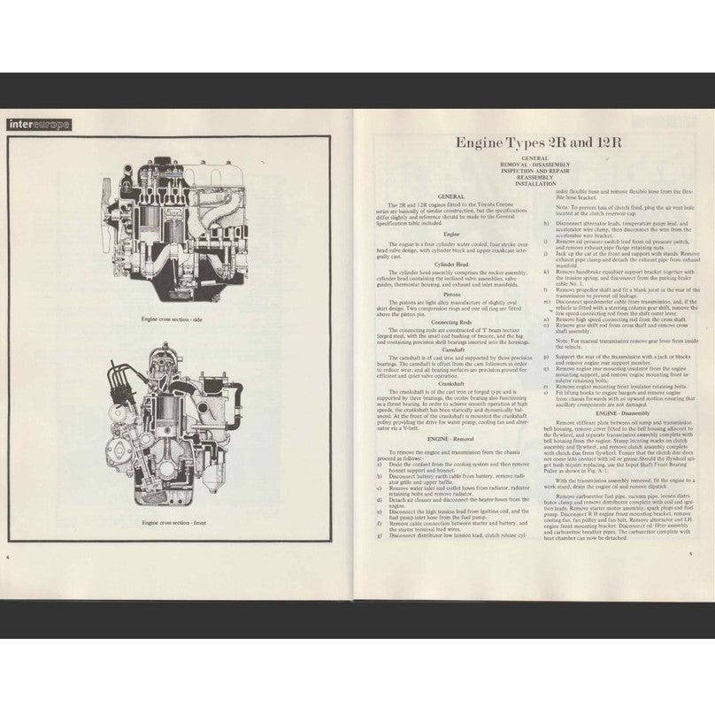 [CLASSIC] TOYOTA CORONA T40/T50 1962-1972 Full Manual Set – Repair & Maintenance Manual