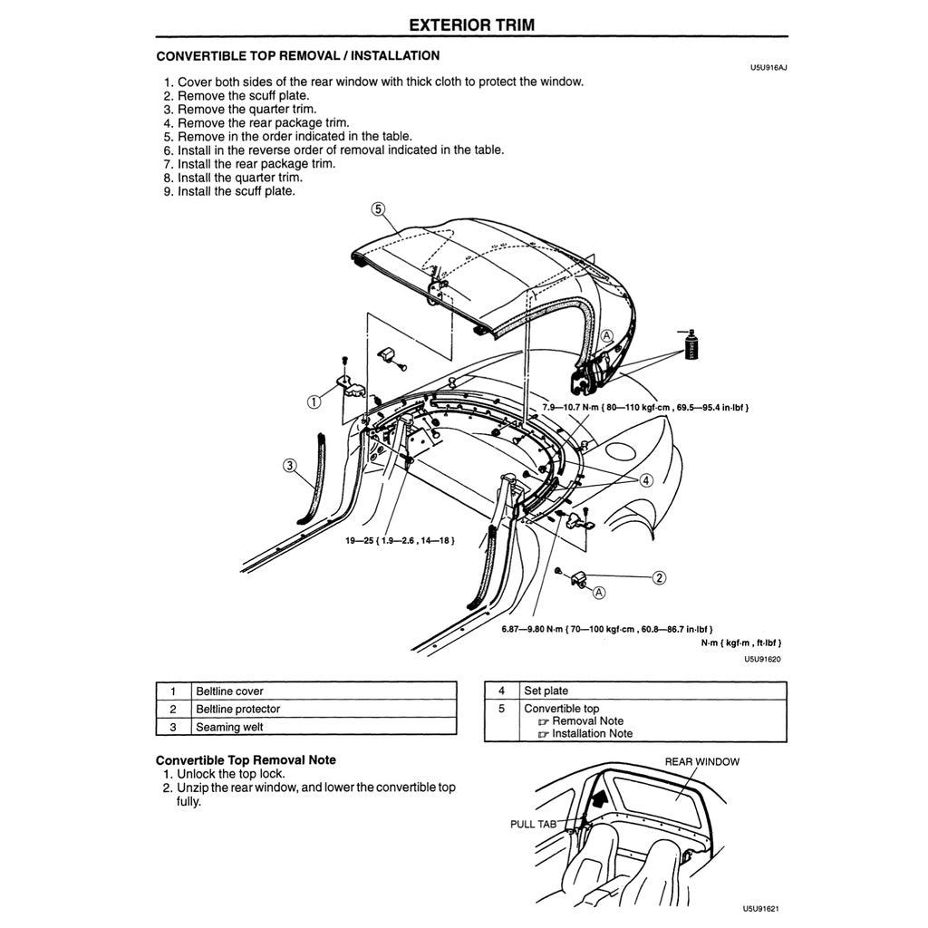 MAZDA MX-5 MIATA NA SERIES 1997 Full Manual Set – Repair & Maintenance Manual
