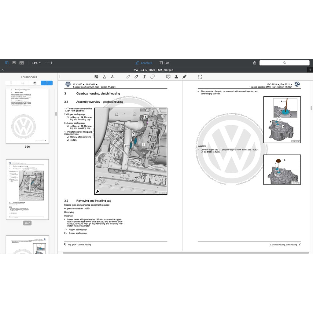 VW ID.4/5 EV 2021-2023 Full Manual Set – Repair & Maintenance Manual