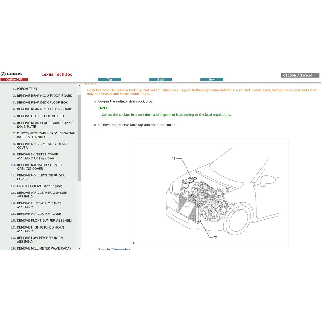 LEXUS CT200h 2011-2017 Full Manual Set – Repair & Maintenance Manual