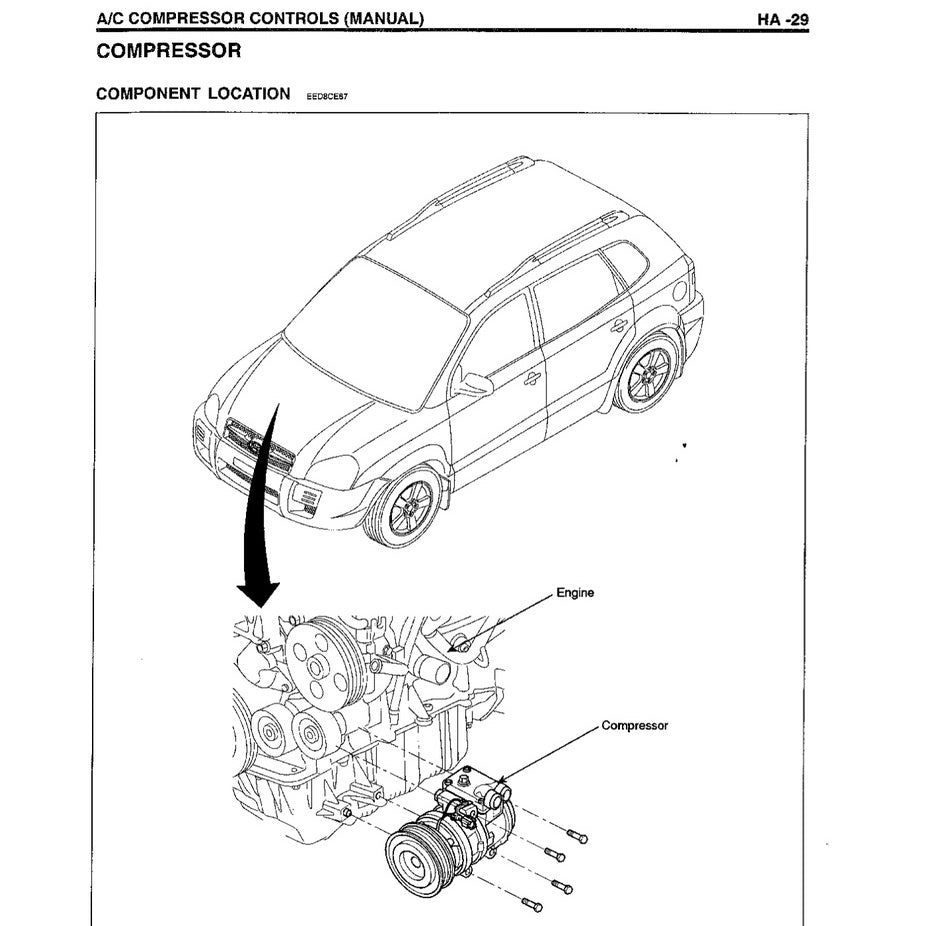 HYUNDAI TUCSON JM 2004-2009 Full Manual Set – Repair & Maintenance Manual