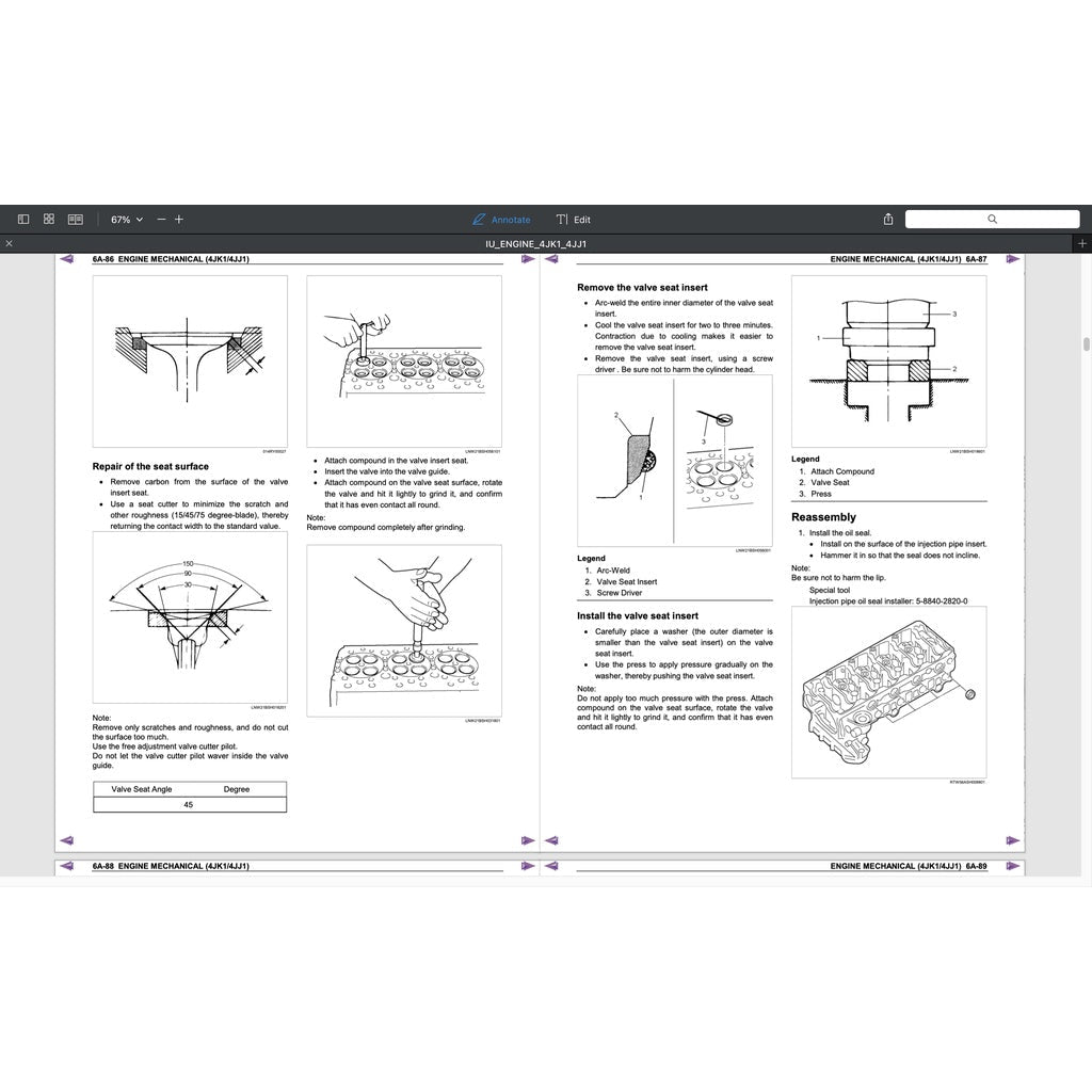 ISUZU ENGINE 4JK1 Workshop Repair Manual- ISUZU D-MAX