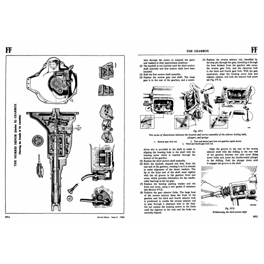 MORRIS MINOR SERIES MM / II /1000 1948-1971 Full Manual Set – FACTORY Repair & Maintenance Manual and Spare Parts Catalog