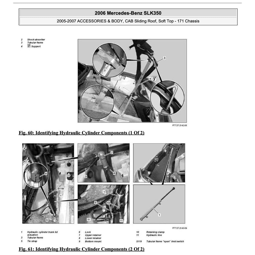 MERCEDES-BENZ SLK R171 2004-2011 Full Manual Set – VARIO ROOF SERVICE REPAIR MANUAL
