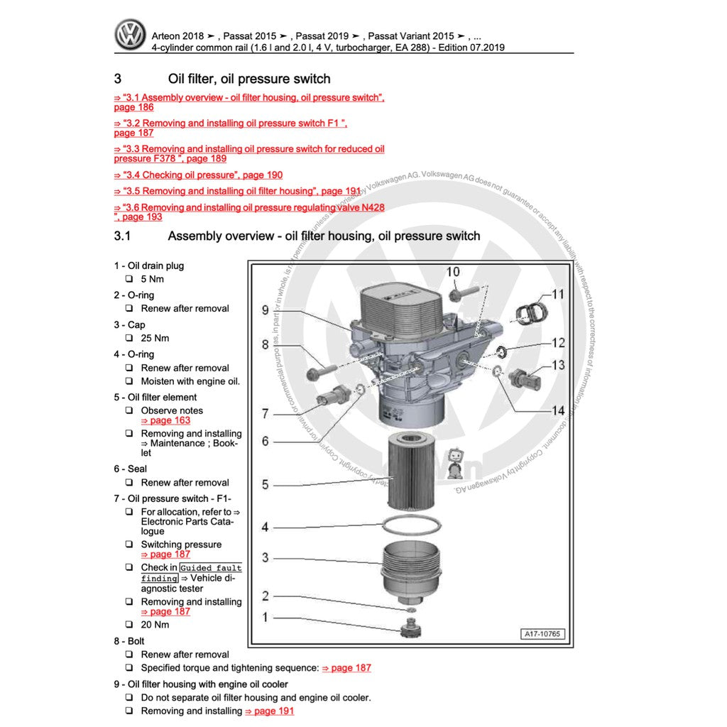 VW PASSAT B7 2011-2015 Full Manual Set – Repair & Maintenance Manual