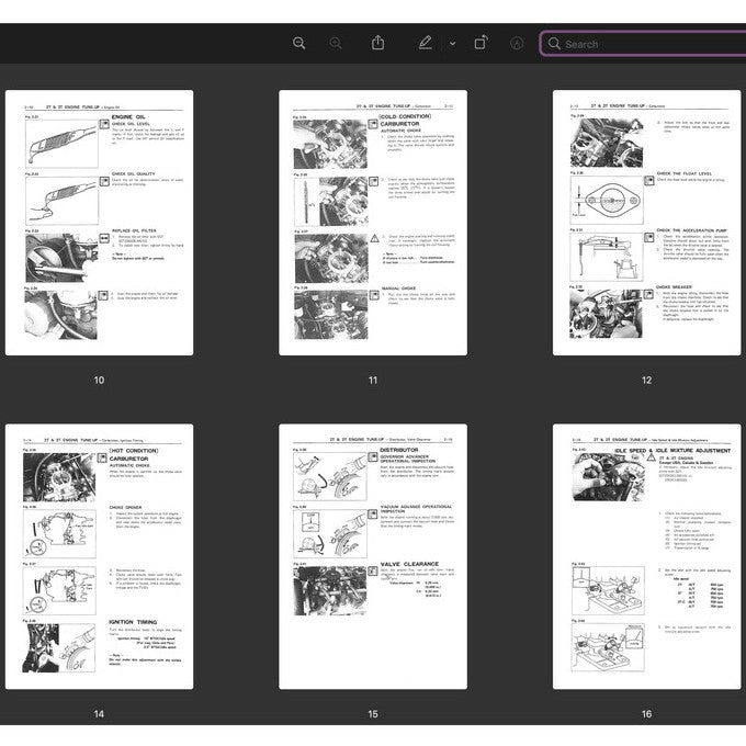 [CLASSIC] TOYOTA "T" SERIES ENGINE 1978-1988 Full Manual Set – REPAIR MANUAL