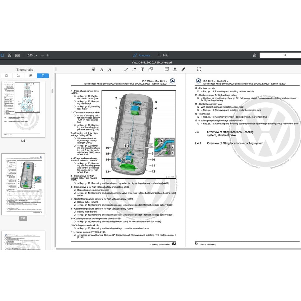 VW ID.4/5 EV 2021-2023 Full Manual Set – Repair & Maintenance Manual