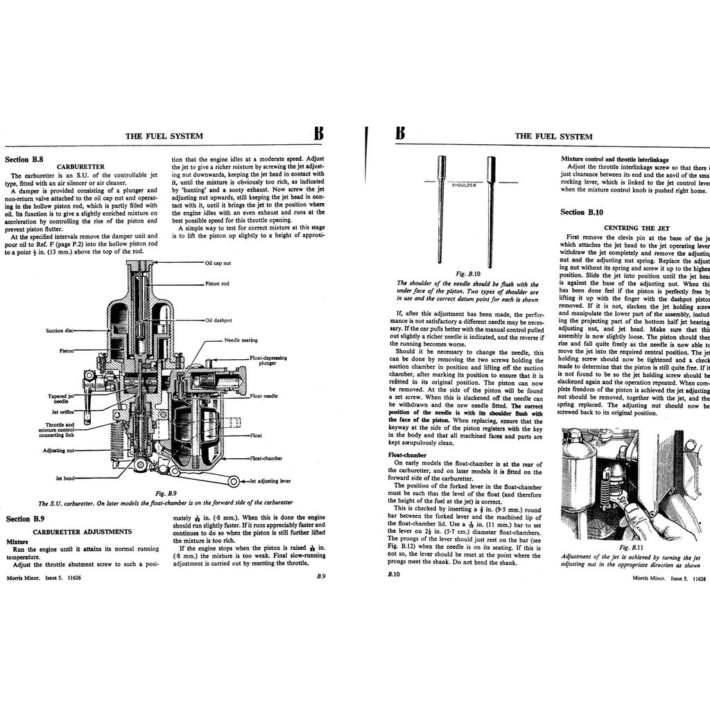 MORRIS MINOR SERIES MM / II /1000 1948-1971 Full Manual Set – FACTORY Repair & Maintenance Manual and Spare Parts Catalog
