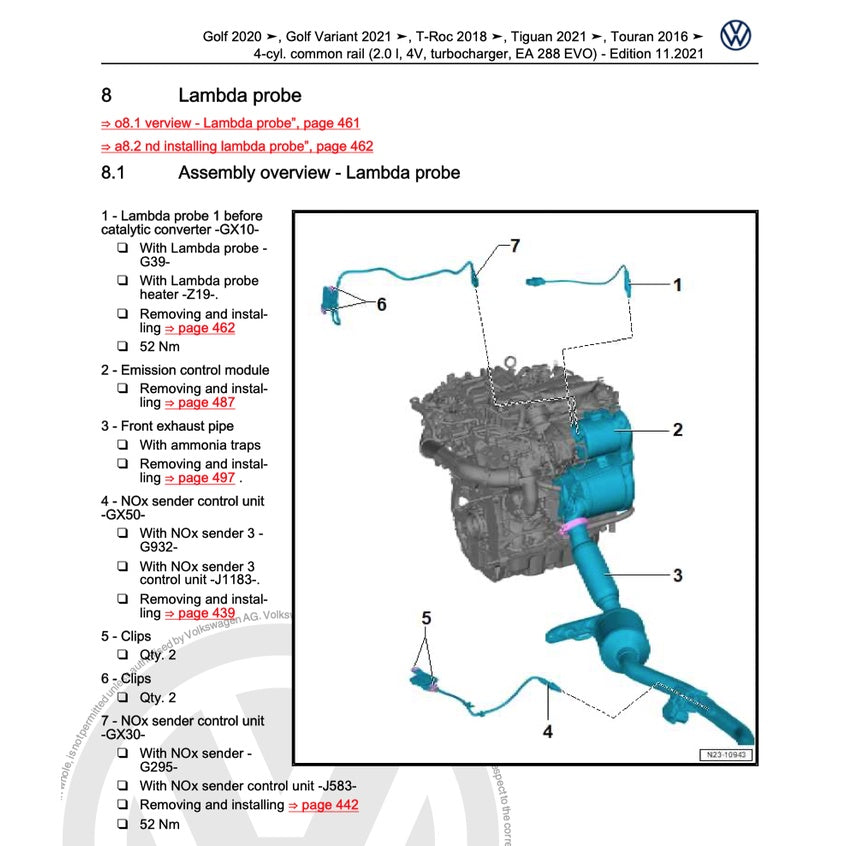VW GOLF MK8 2020-2023 Full Manual Set – Repair & Maintenance Manual