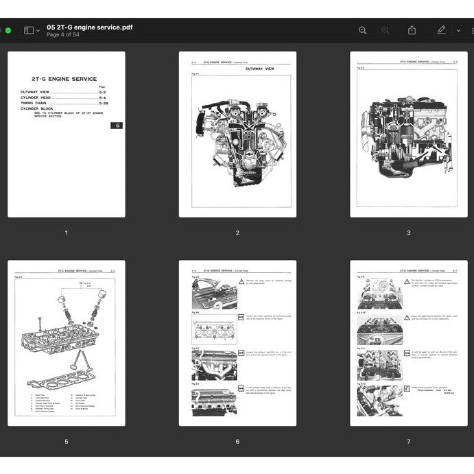 [CLASSIC] TOYOTA "T" SERIES ENGINE 1978-1988 Full Manual Set – REPAIR MANUAL
