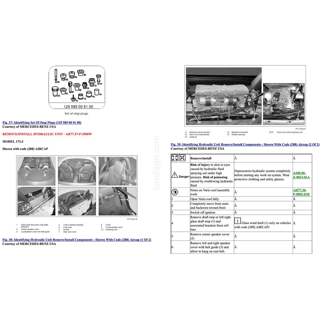 MERCEDES-BENZ SLK R172 2011-2020 Full Manual Set – VARIO ROOF SERVICE REPAIR MANUAL