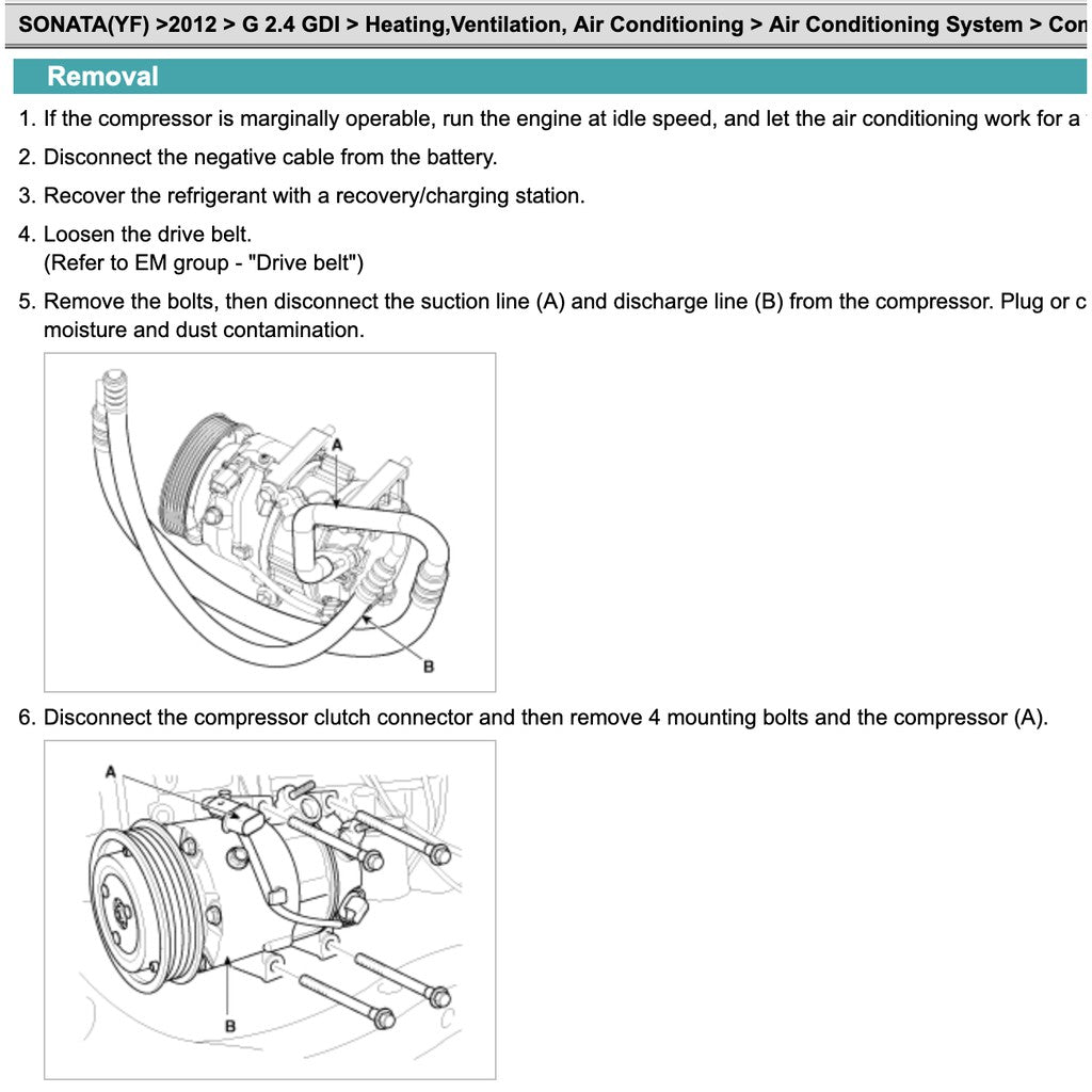 SONATA HYUNDAI SONATA i45 YF 2010-2015 Full Manual Set – Repair & Maintenance Manual