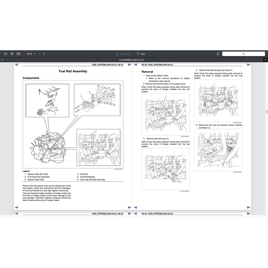 ISUZU ENGINE 4JK1 Workshop Repair Manual- ISUZU D-MAX